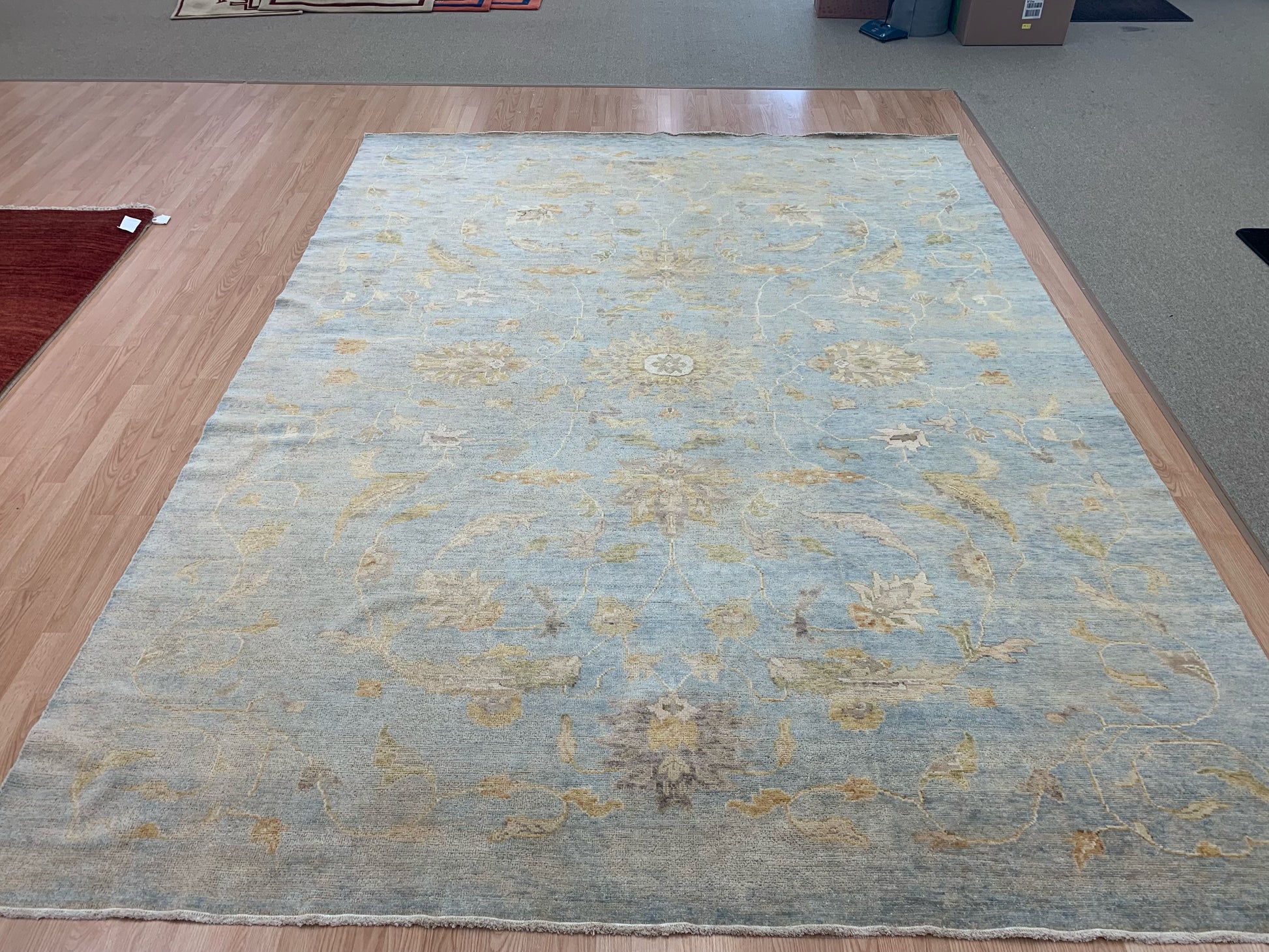 Hand-Knotted Wool Legacy Blue/Gold Rug (9'x12')