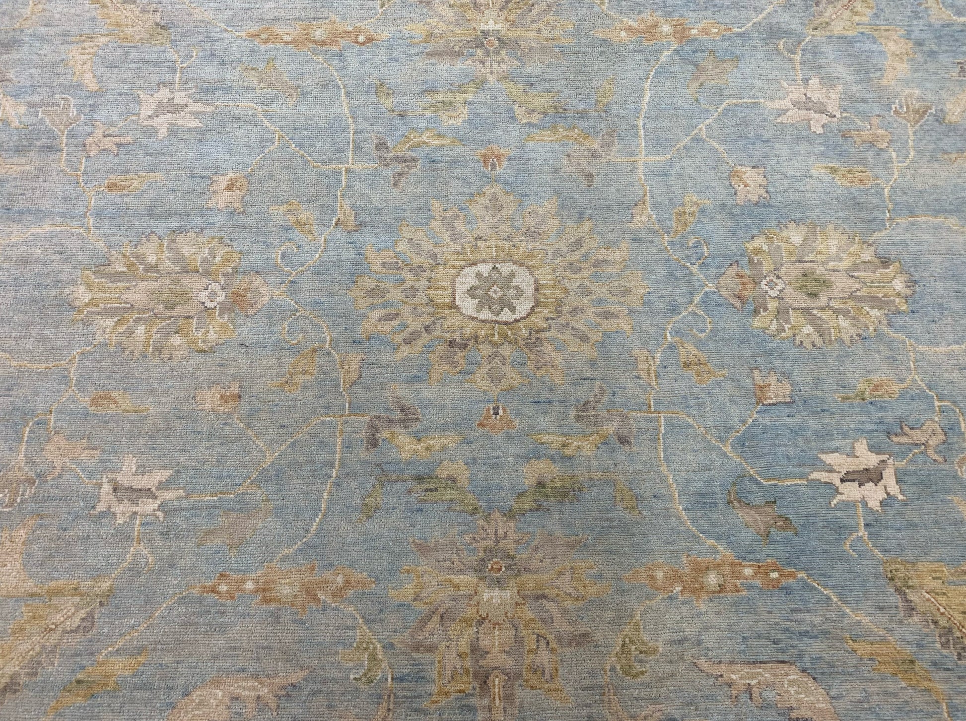 Hand-Knotted Wool Legacy Blue/Gold Rug (9'x12')