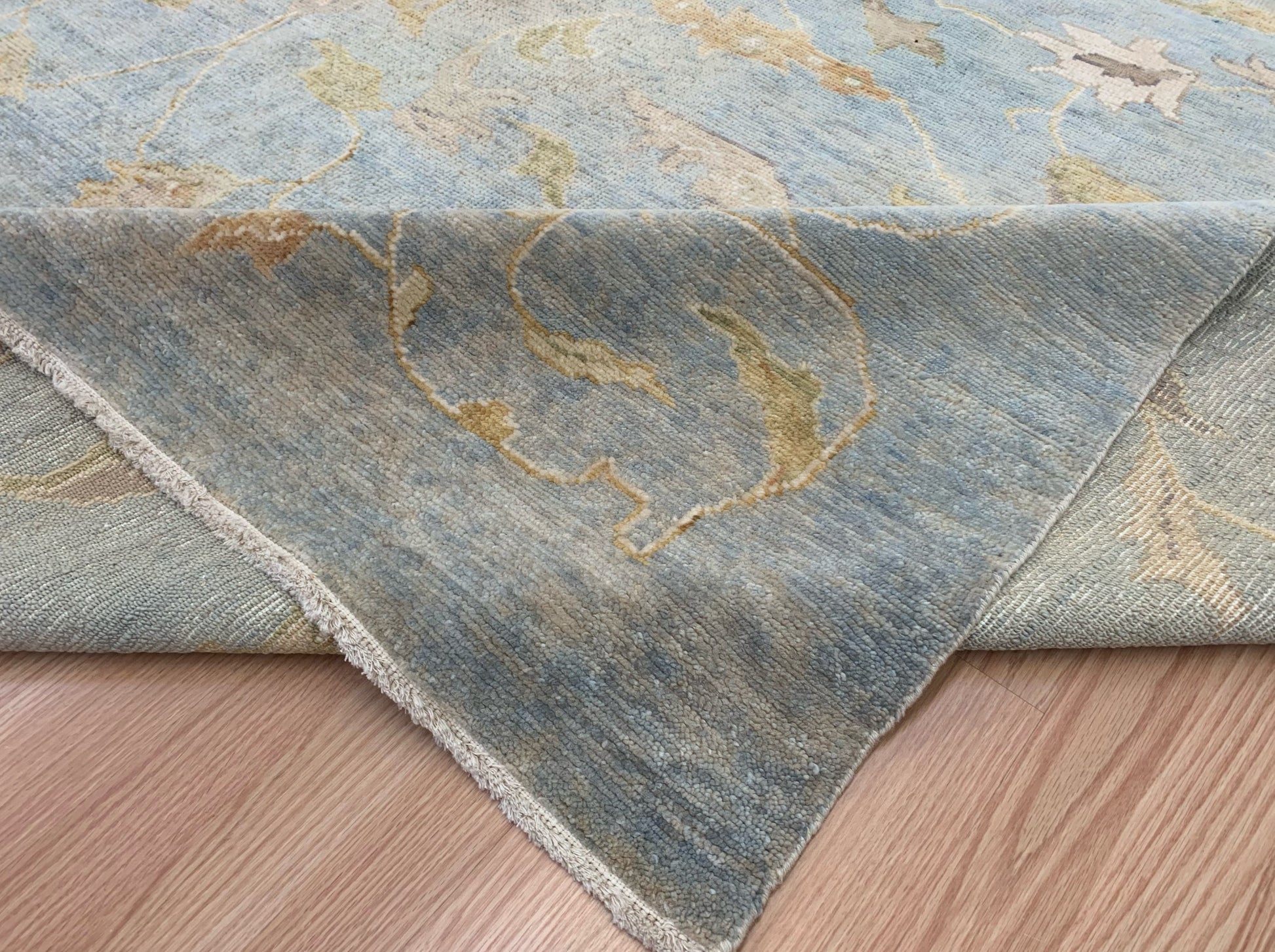 Hand-Knotted Wool Legacy Blue/Gold Rug (9'x12')