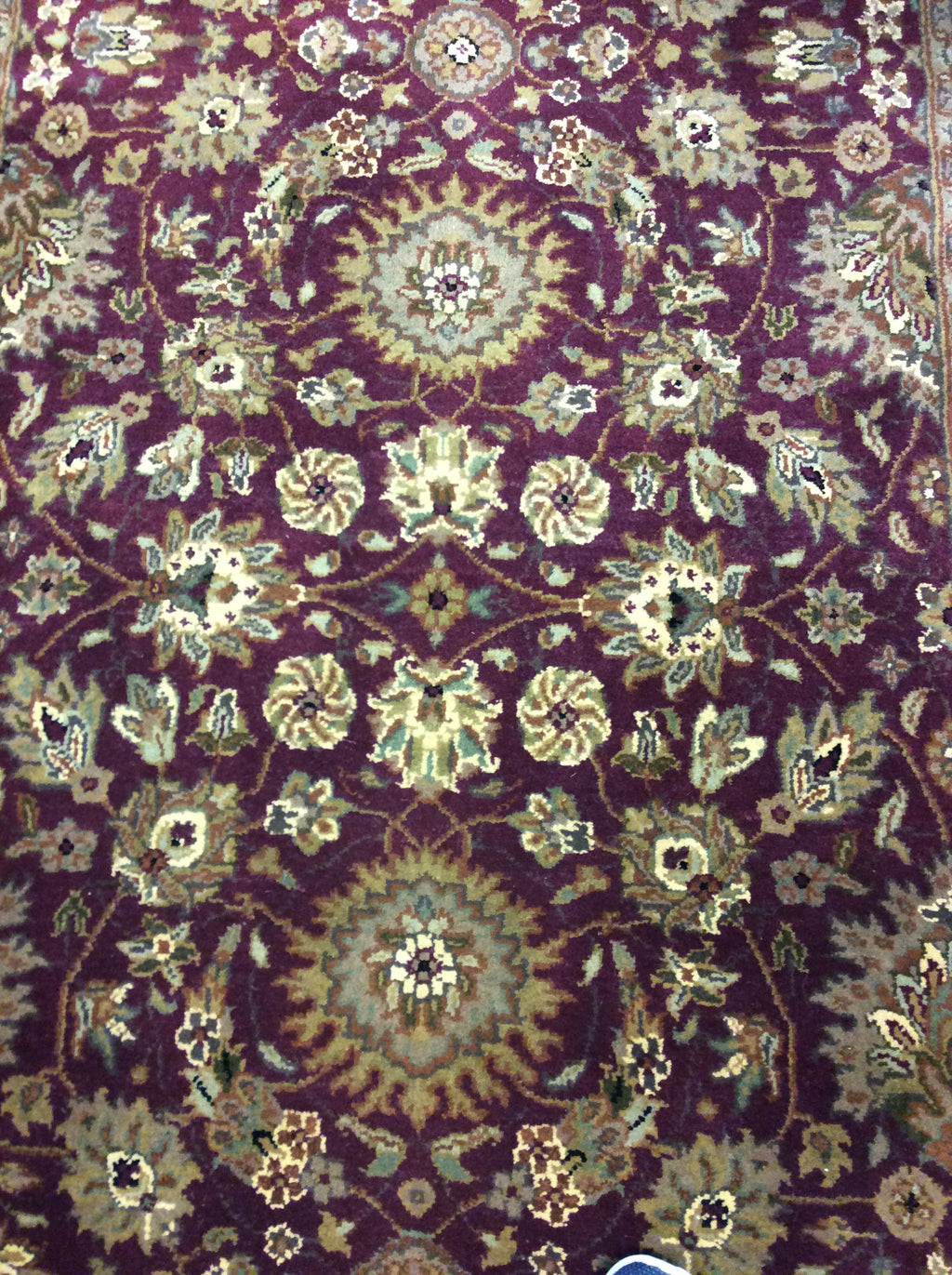 Hand-Knotted Wool Burgundy/Black Tabriz Rug (4'x6')
