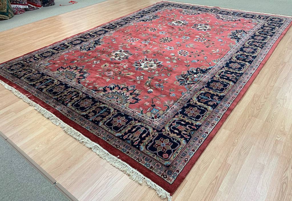 Hand-Knotted Wool Red Ashfar Rug (9'10"x14')