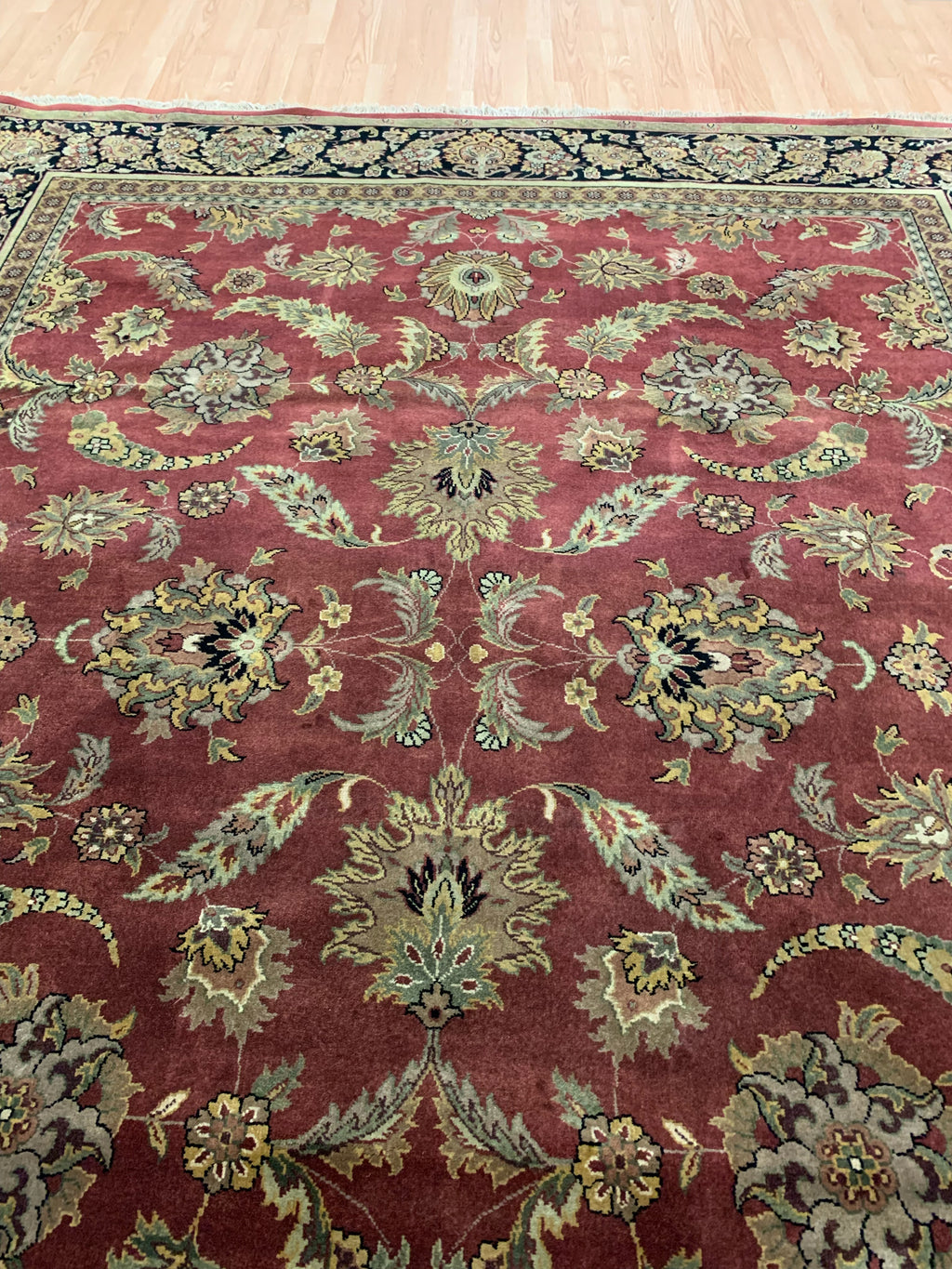 Hand-Knotted Wool Heritage Nizam Sienna/Black Rug (8'1"x10'2")