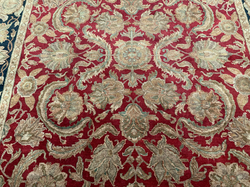 Hand-Knotted Wool Jaipur Red/Black Heritage Rug (8'x10'2")