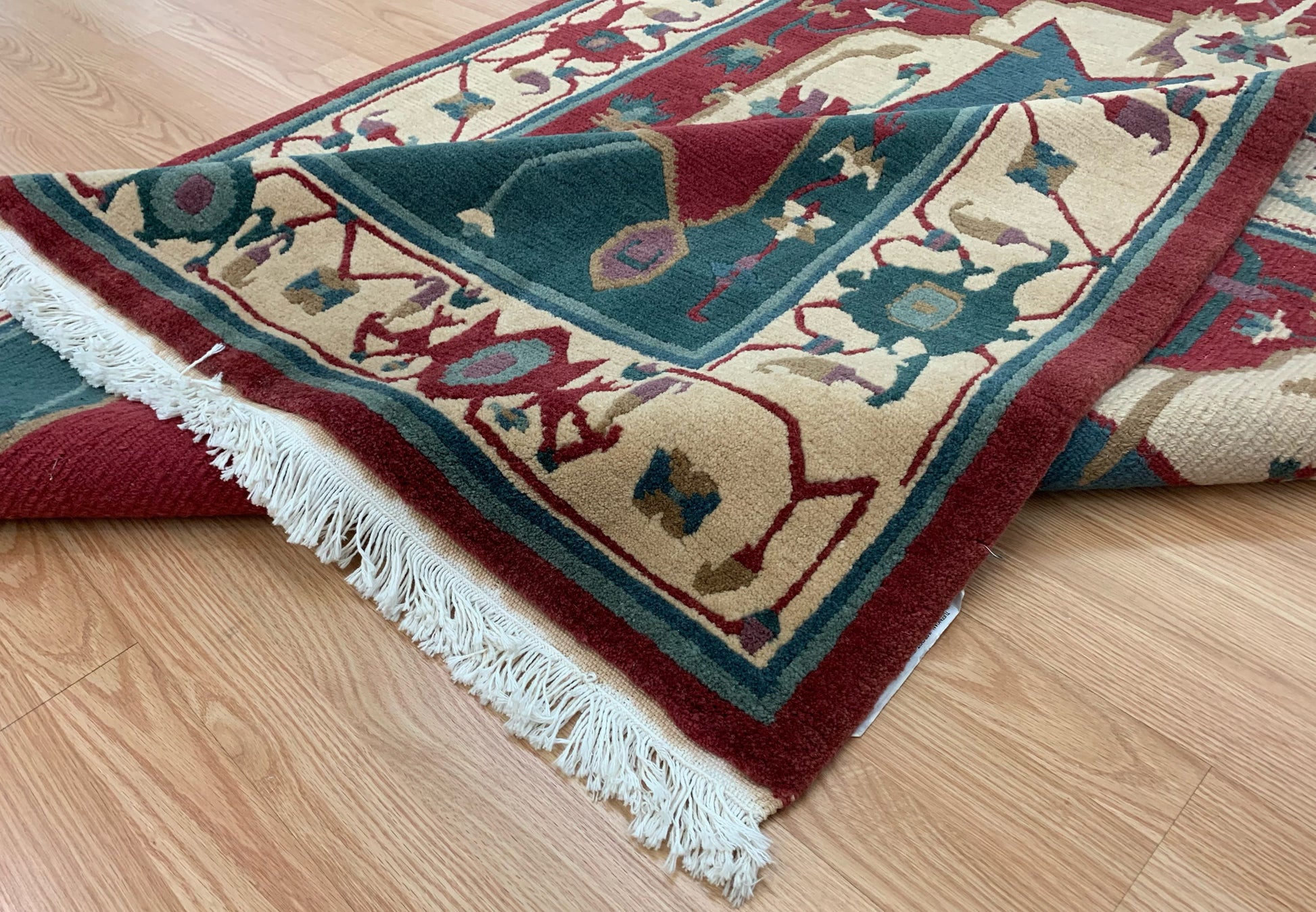 Hand-Knotted Wool Tufenkian Red/Ivory Serapi Rug (6'x9')