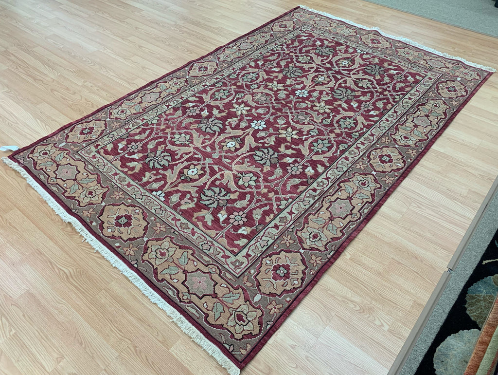 Hand Woven Wool Red Nourison Nourmak Sumak Rug (6'x9')