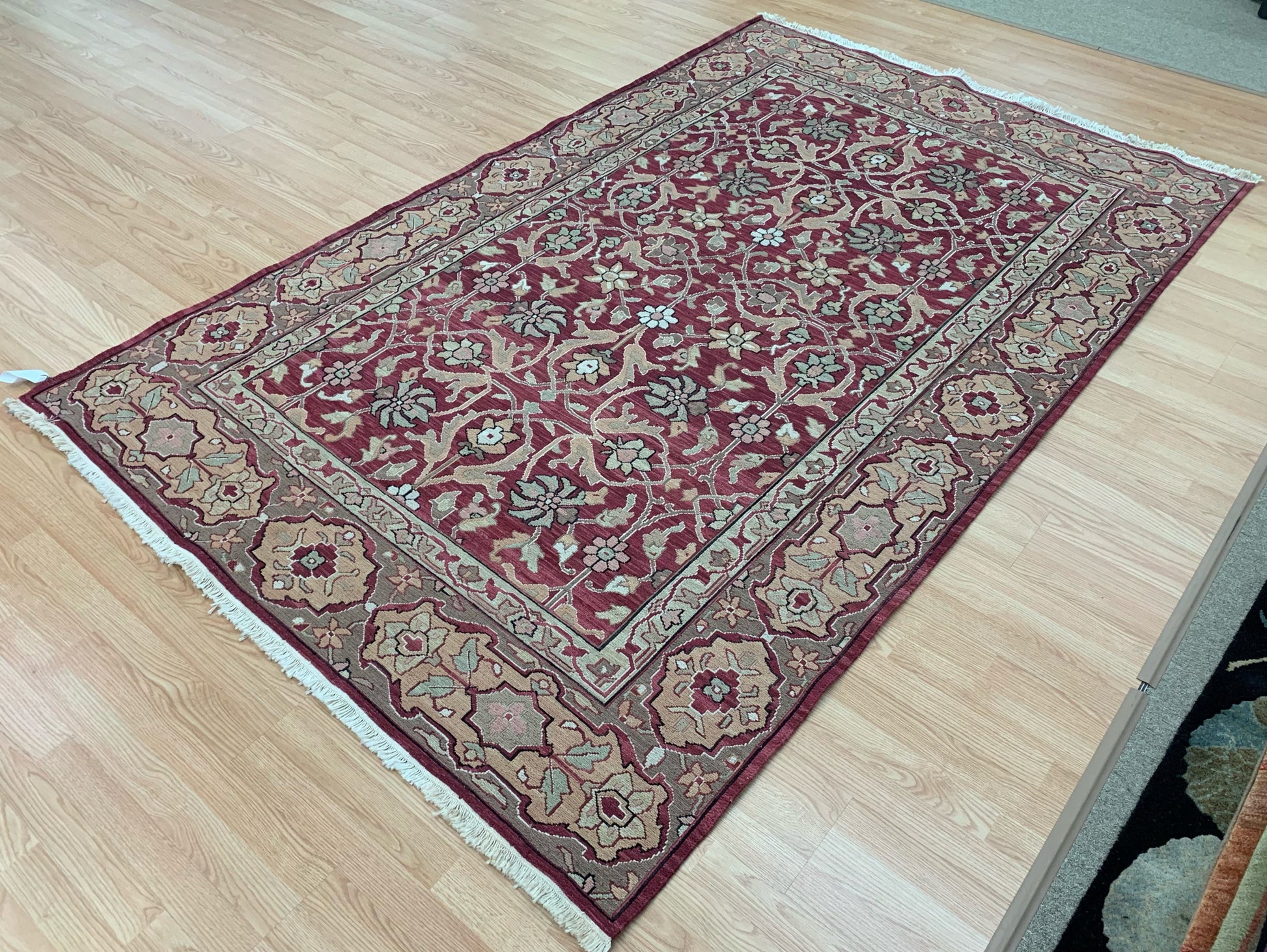 Hand Woven Wool Red Nourison Nourmak Sumak Rug (6'x9')