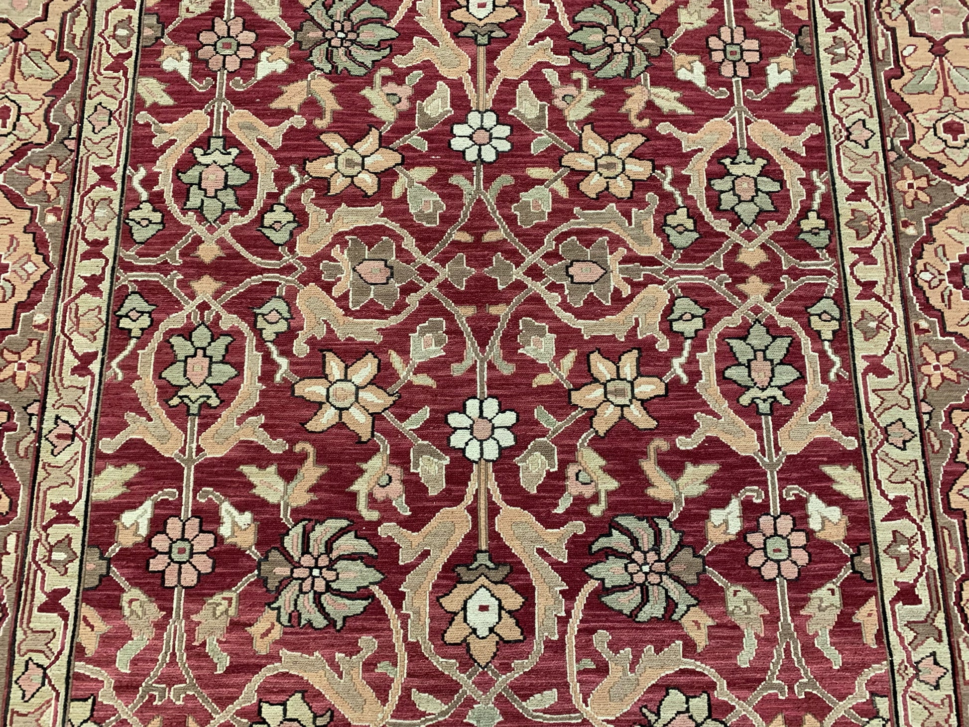 Hand Woven Wool Red Nourison Nourmak Sumak Rug (6'x9')