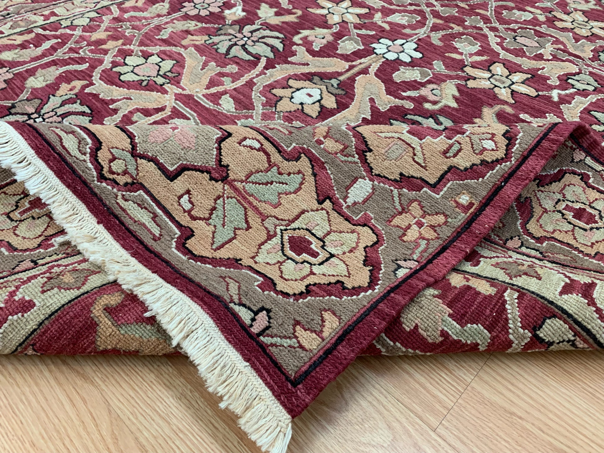Hand Woven Wool Red Nourison Nourmak Sumak Rug (6'x9')