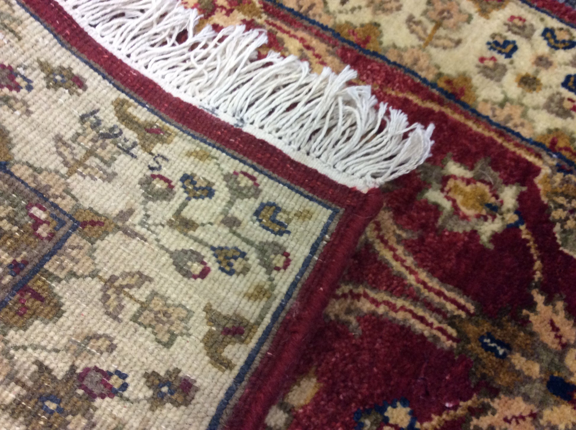 Hand-Knotted Wool Red/Gold Mughal Runner (2'6"x9'8"Rnr)