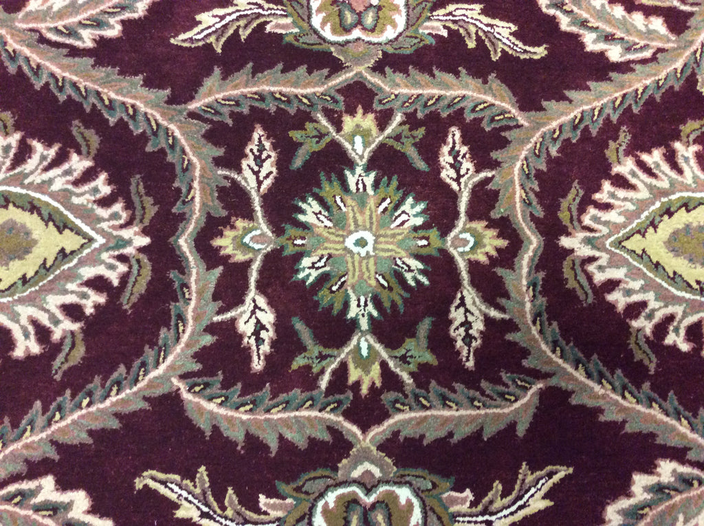 Hand Tufted Wool Burgundy/Black Mahal Round Rug (8'Rd)