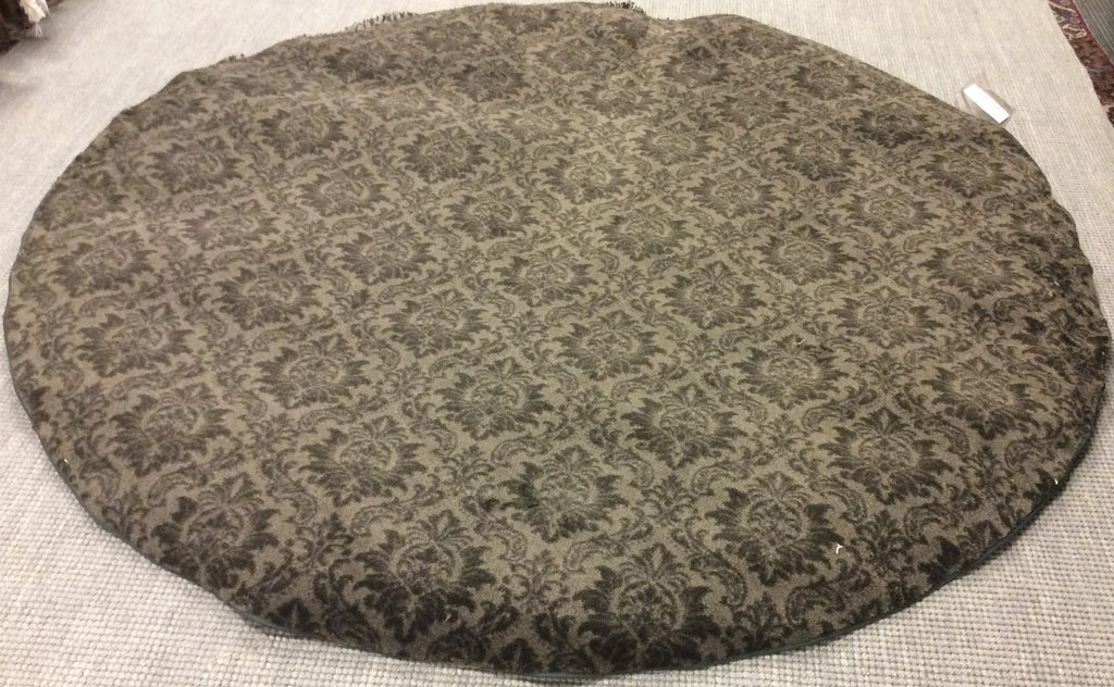 Machine Woven Nylon Milliken Hunter Green Damask Round Rug (6'Rd)