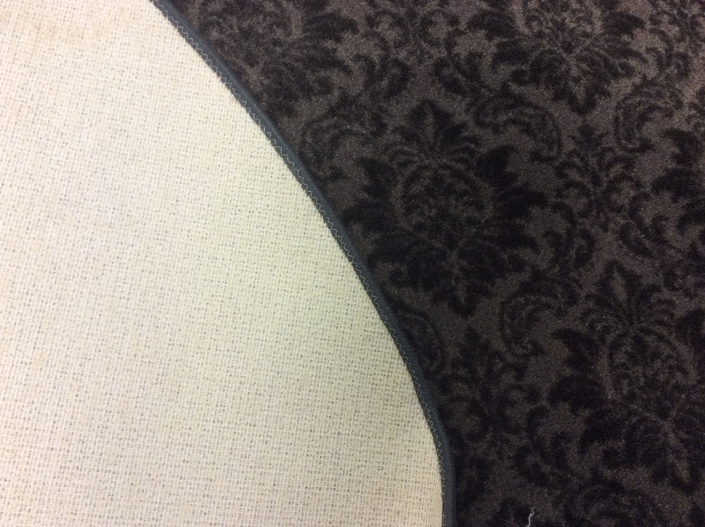 Machine Woven Nylon Milliken Hunter Green Damask Round Rug (6'Rd)