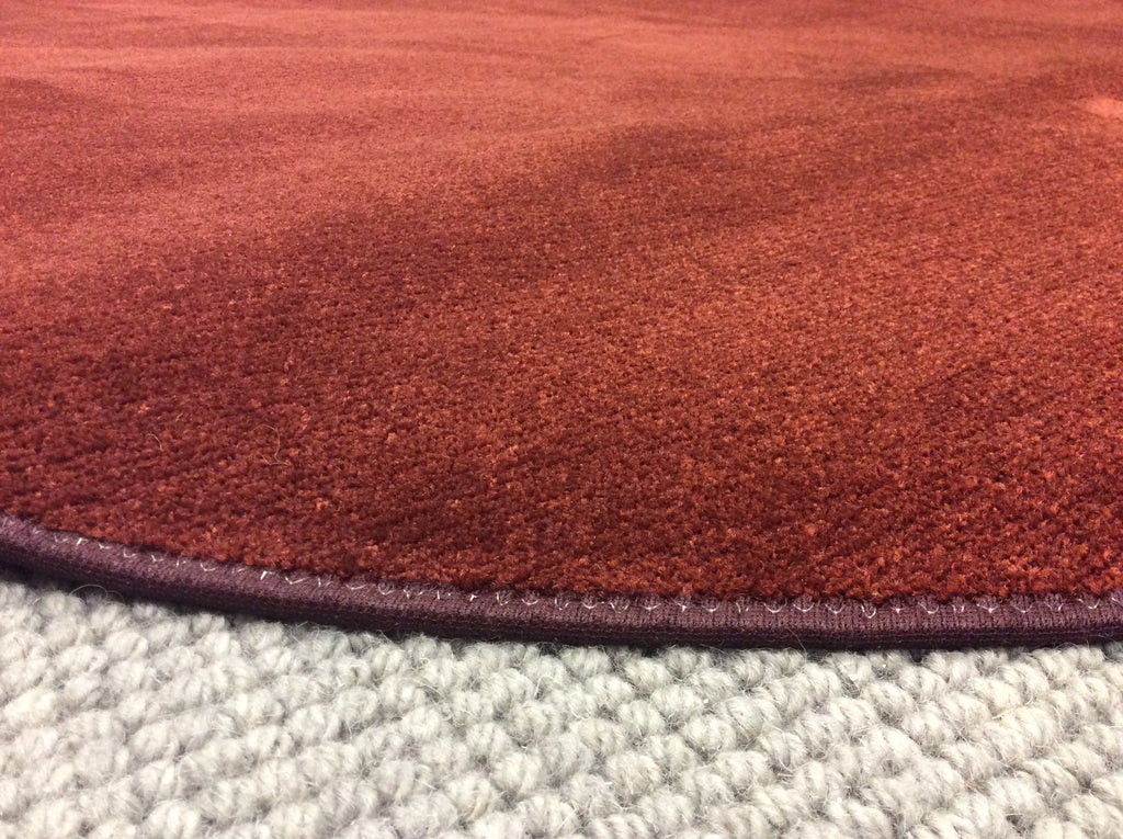 Machine Woven Nylon Milliken Rust Round Rug (5'Rd)