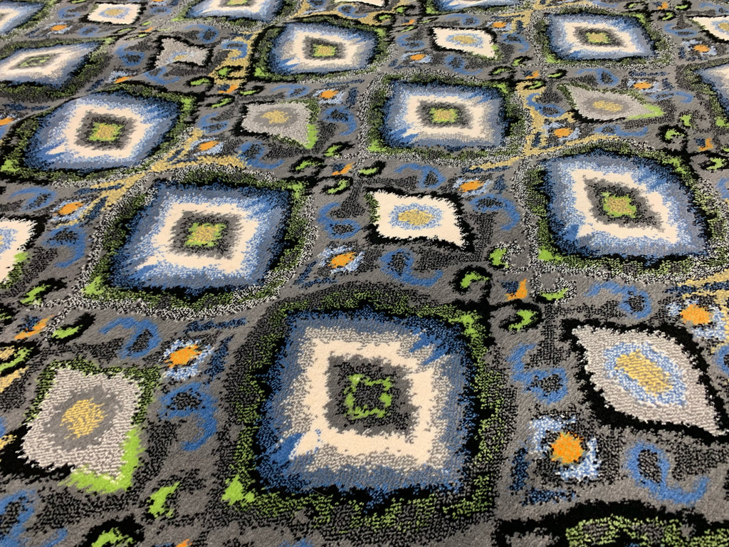 Machine Woven Nylon Kane Grey Ikat Rug (8'x11')