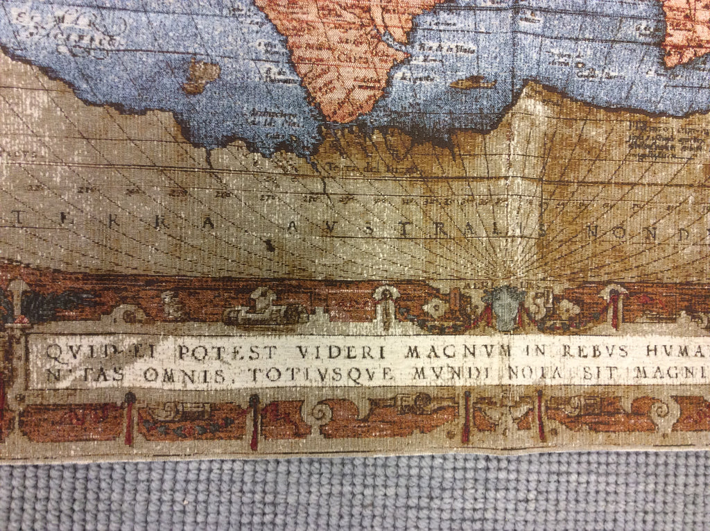 Typus Orbis Terrarum Multi Color Olde World Map Tapestry (55"x35")