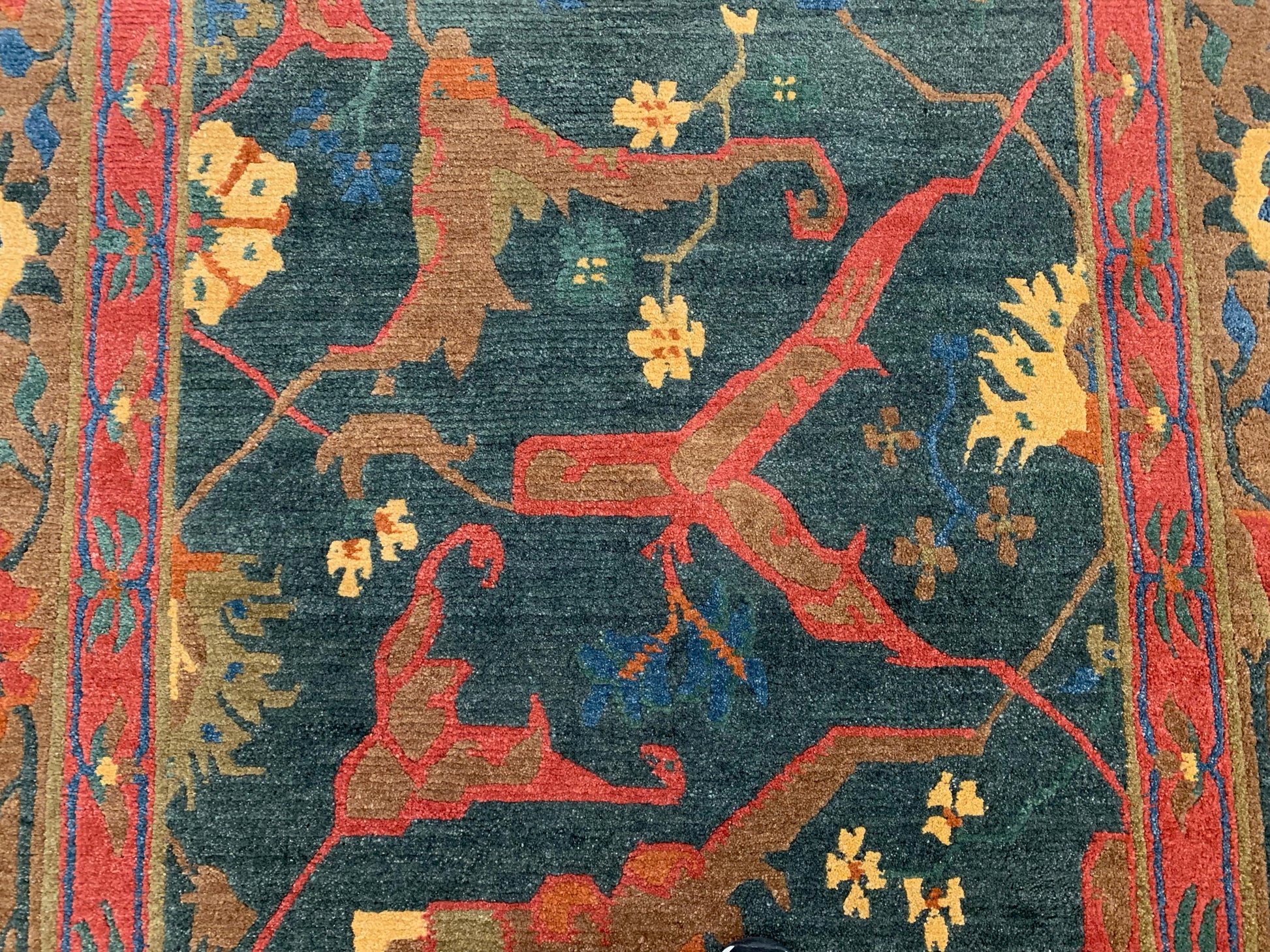 Vintage Hand-Knotted Wool Tufenkian Bidjar Spruce Rug (6'x9')