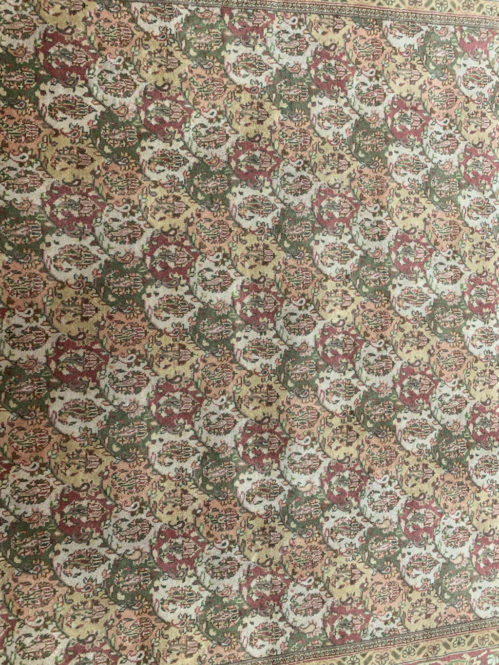 Vintage Hand-Knotted Wool Multi Pastel Varanasi Rug (6'x9')