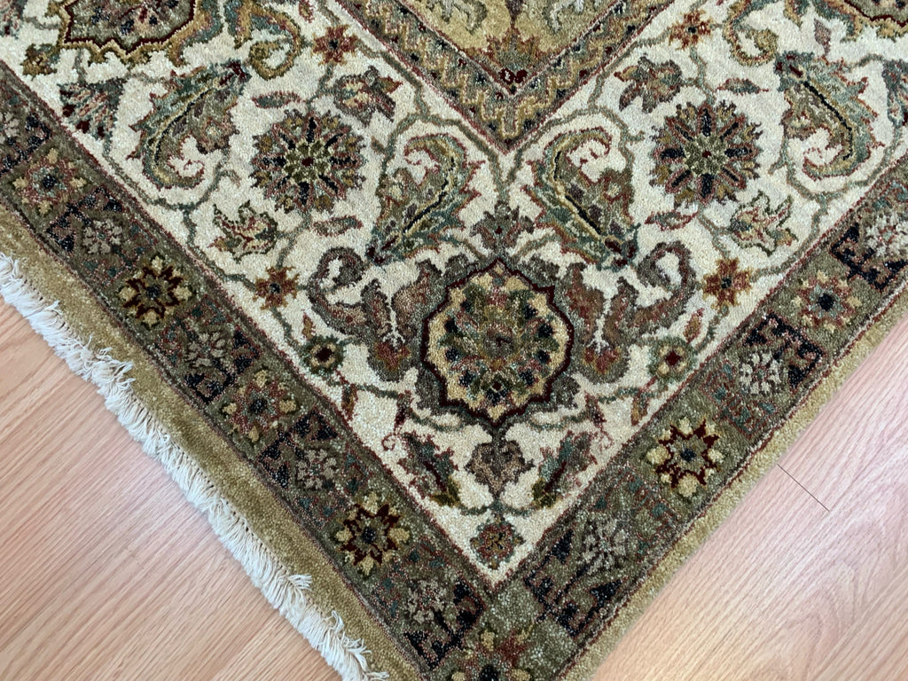 Hand-Knotted Wool Gold Maduri Rug (8'x10'1")