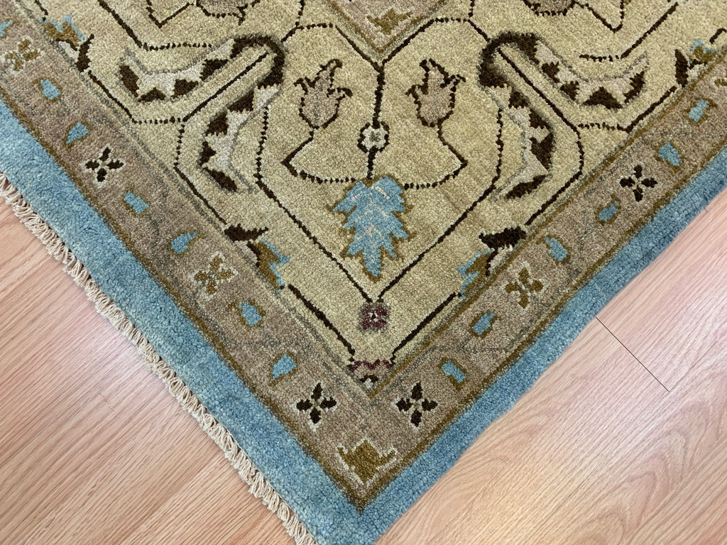 Hand-Knotted Wool Lt Blue Oushak Rug (7'11"x10'1")