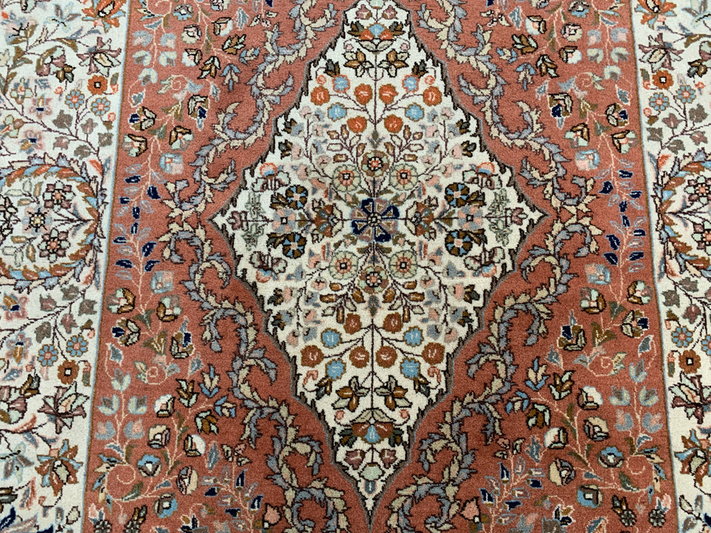 Semi-Antique Hand-Knotted Wool Persian Tabriz Rug (6'7"x9'11")