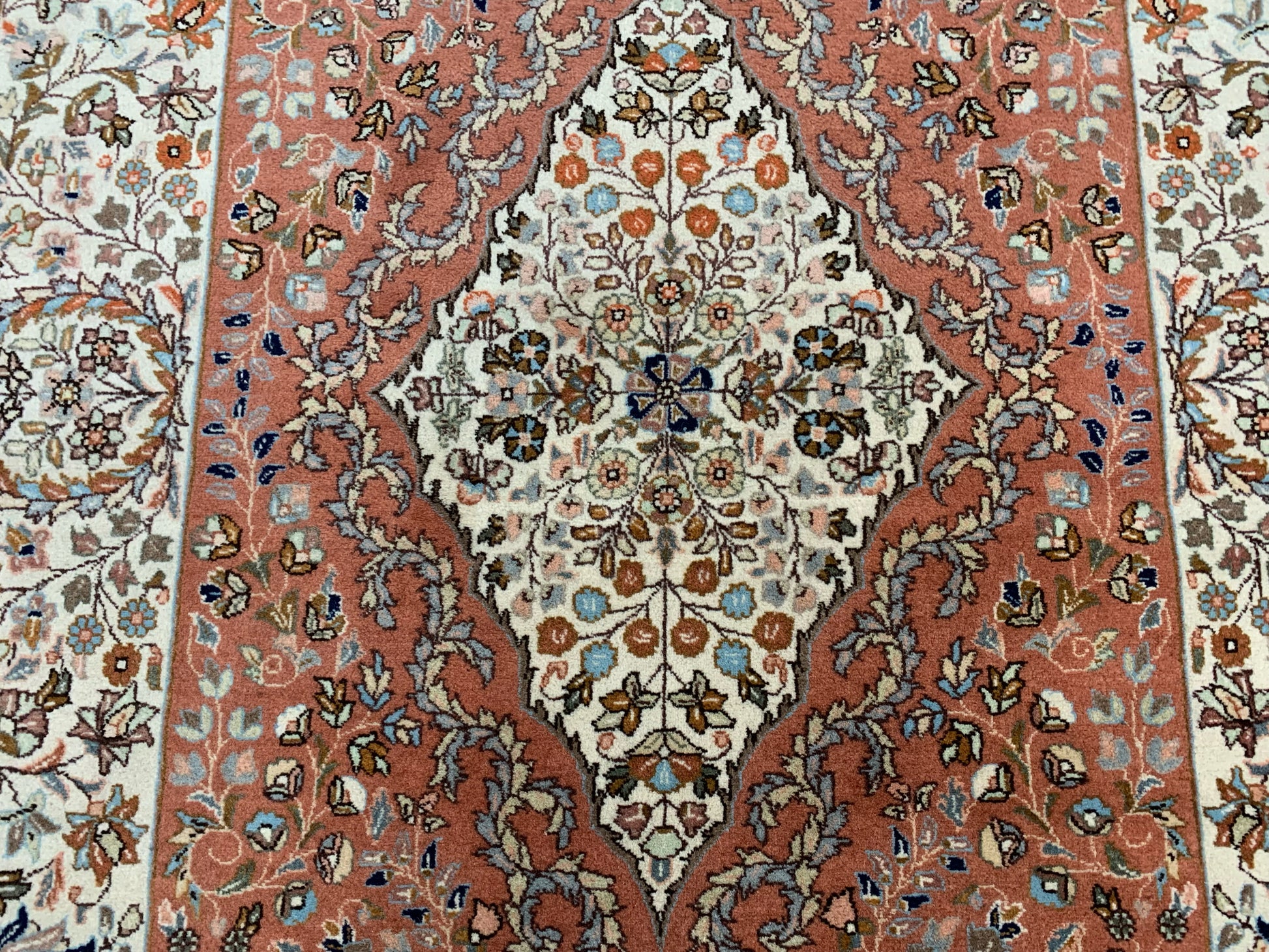 Semi-Antique Hand-Knotted Wool Persian Tabriz Rug (6'7"x9'11")