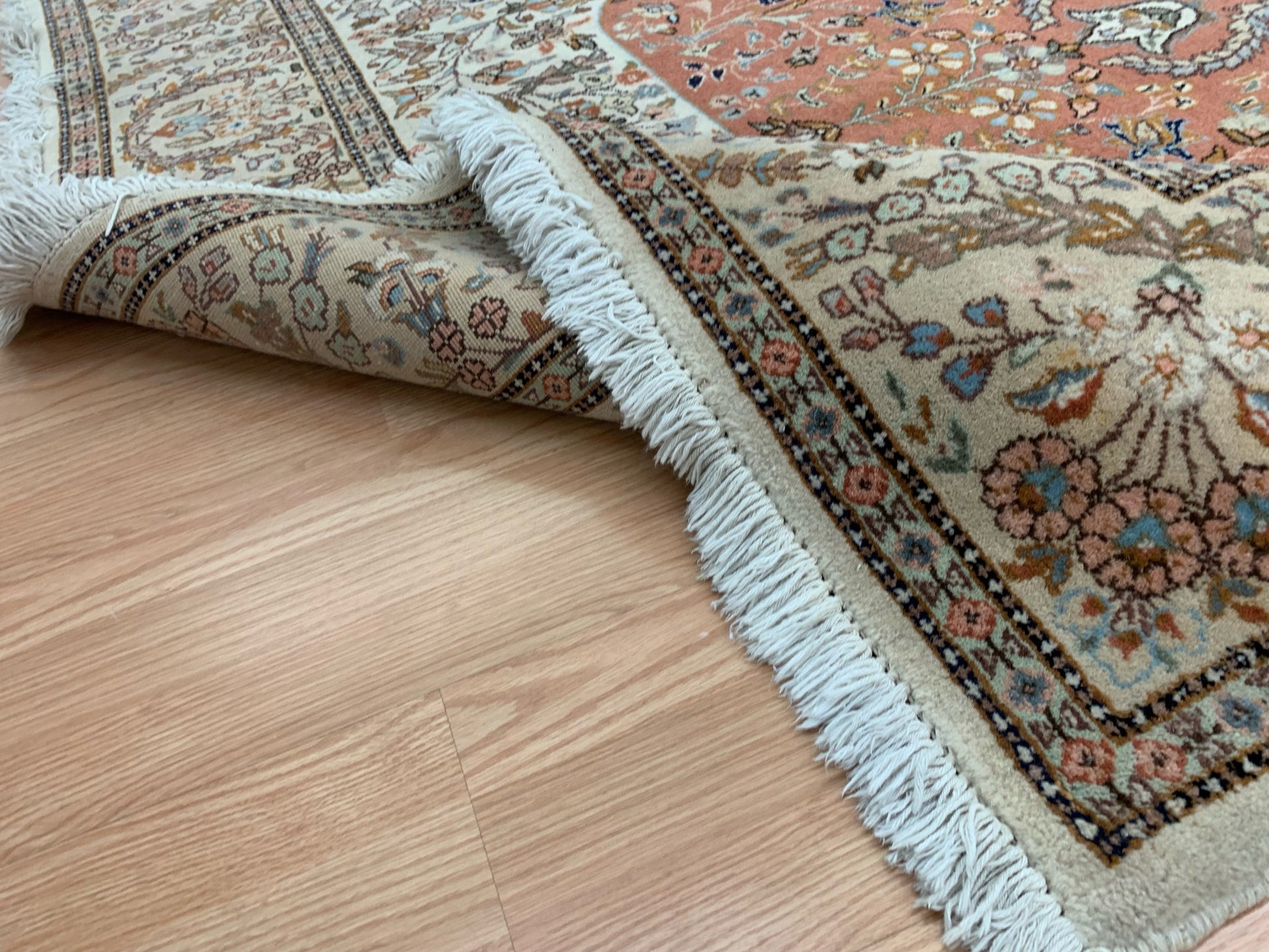 Semi-Antique Hand-Knotted Wool Persian Tabriz Rug (6'7"x9'11")